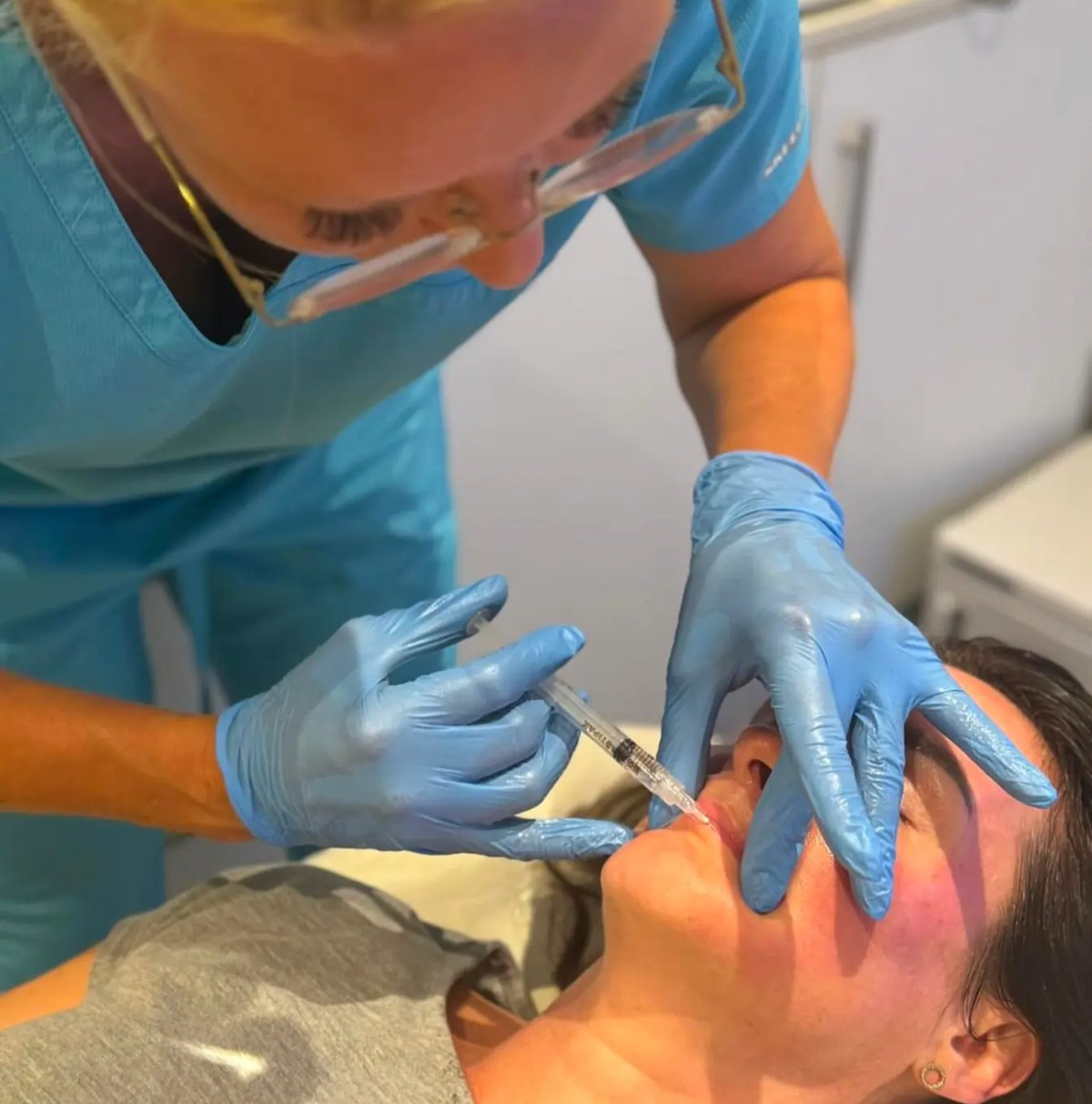 Practitioner administering anti-wrinkle injections at Bespoke Skin, Lindfield