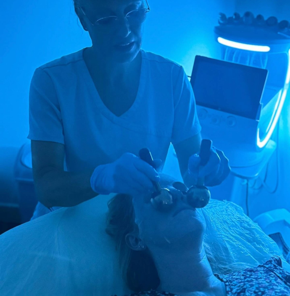 Dermal filler treatment in progress at the Lindfield studio